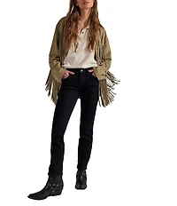 Free People We The Free Oracle Low-Rise Slim Straight Jeans