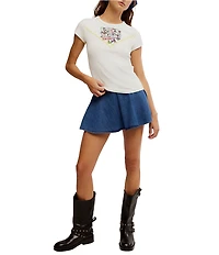 Free People We The Free Paradise Found Denim Skort