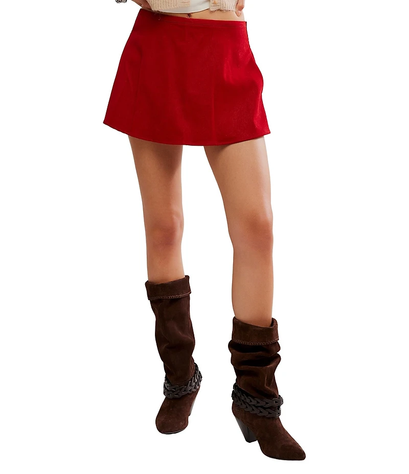 Free People We The Free Paradise Found Faux Suede Mini Skort