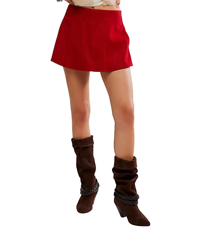 Free People We The Free Paradise Found Faux Suede Mini Skort