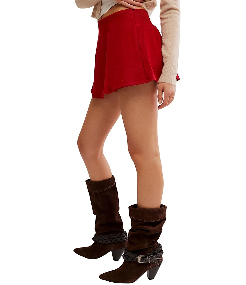 Free People We The Free Paradise Found Faux Suede Mini Skort