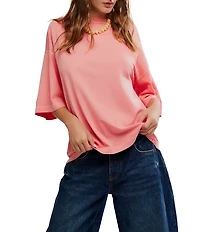 Free People We The Free Perfect Oversized Crew Neck Short Sleeve Tee