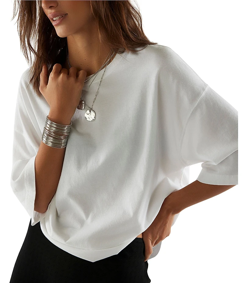 Free People We The Free Perfect Oversized Crew Neck Short Sleeve Tee