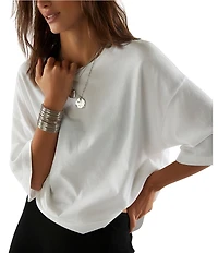 Free People We The Free Perfect Oversized Crew Neck Short Sleeve Tee