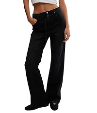 Free People We The Free Sabine Slim Bootcut Denim Self-Tie Belt Jeans