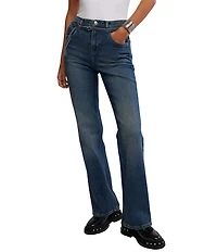 Free People We The Free Sabine Slim Bootcut Denim Self-Tie Belt Jeans