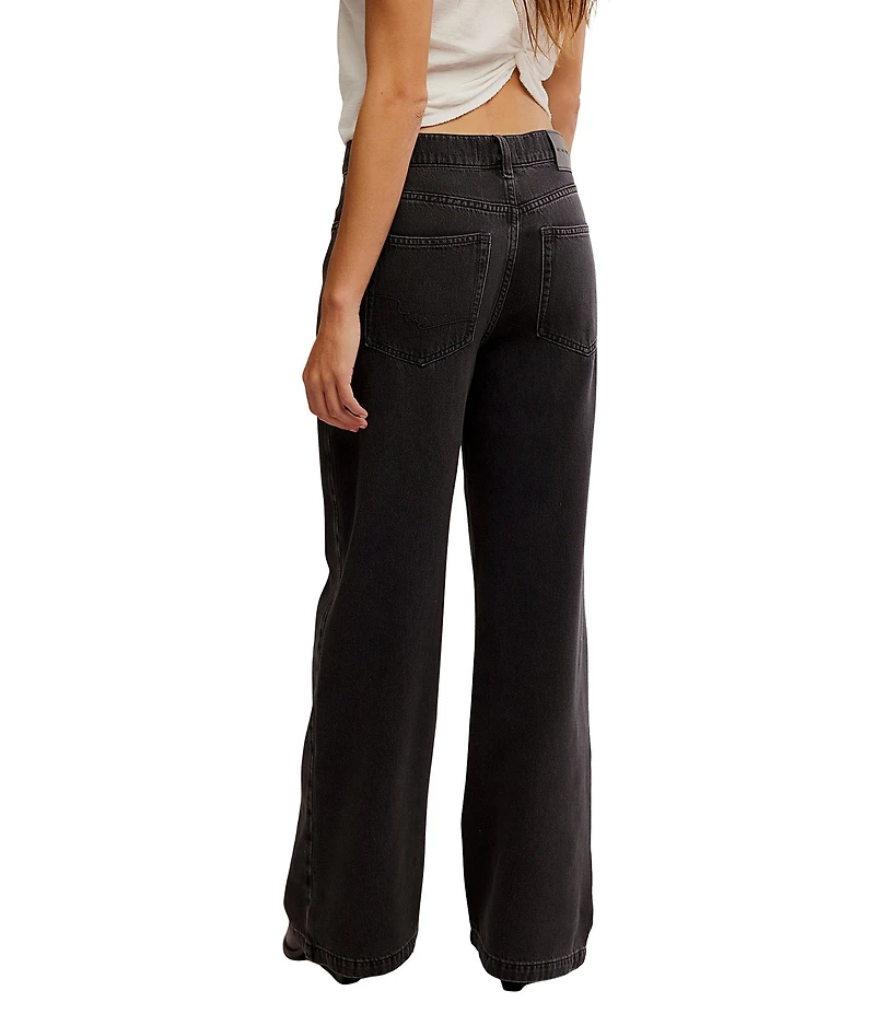 Free People We The Free Stride Low Slung Wide Leg Jeans