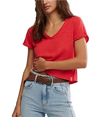 Free People We The Free Take 2 V-Neck Short Sleeve Tee
