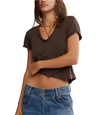 Free People We The Free Take 2 V-Neck Short Sleeve Tee