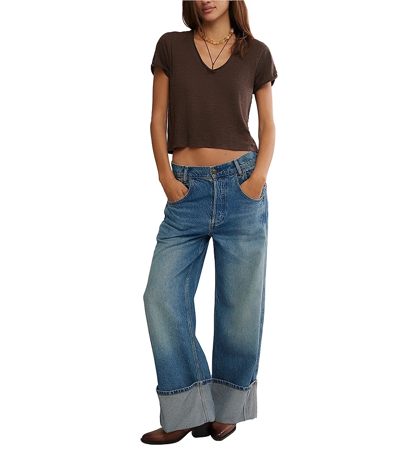 Free People We The Free Take 2 V-Neck Short Sleeve Tee