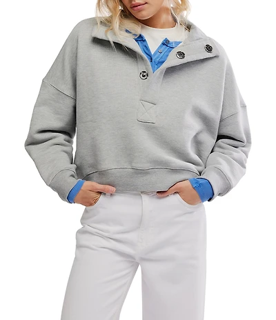 Free People We The Free Timeless Funnel-Neck Long Sleeve Pullover