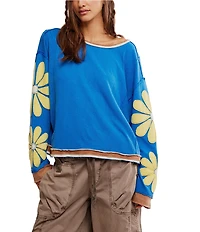 Free People We The Free You're A Star Scoop Neck Long Sleeve Tee