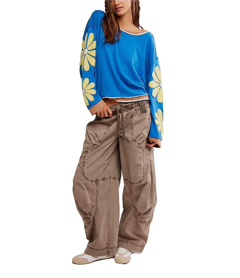 Free People We The Free You're A Star Scoop Neck Long Sleeve Tee