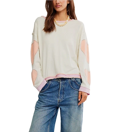 Free People We The Free You're A Star Scoop Neck Long Sleeve Tee