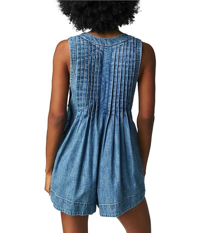 Free People Webster V Neck Sleeveless Romper