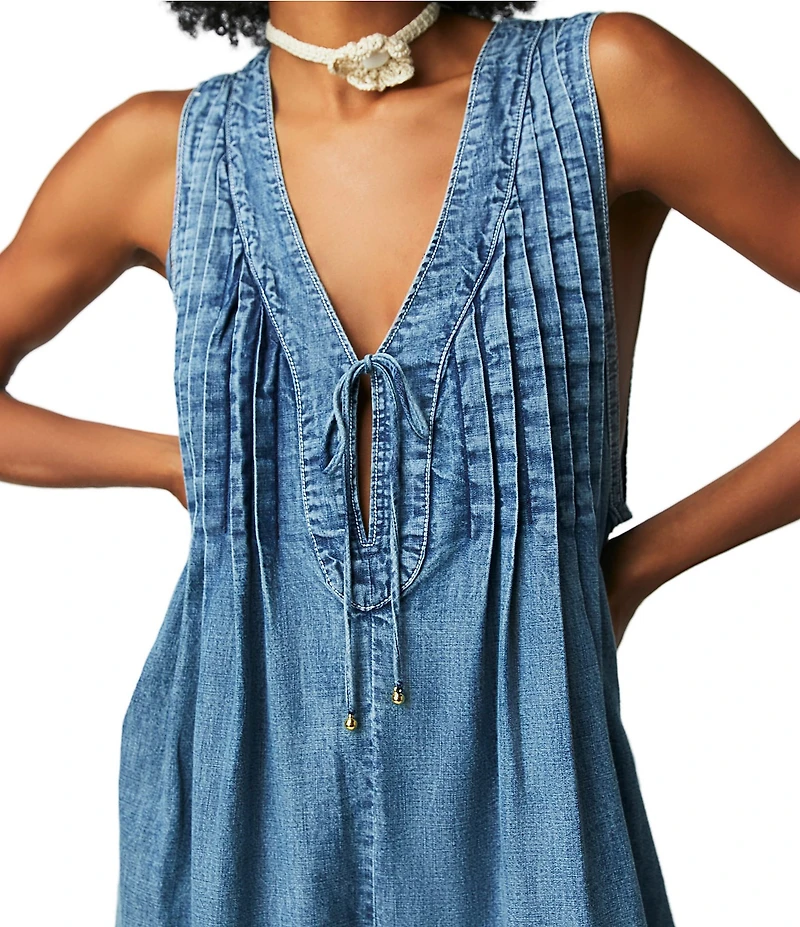 Free People Webster V Neck Sleeveless Romper