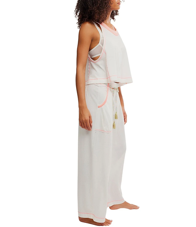 Free People Weekender Sleeveless Scoop Neck Knit Lounge Set