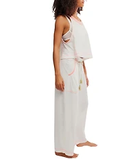 Free People Weekender Sleeveless Scoop Neck Knit Lounge Set