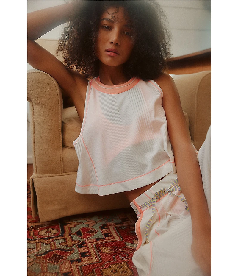 Free People Weekender Sleeveless Scoop Neck Knit Lounge Set