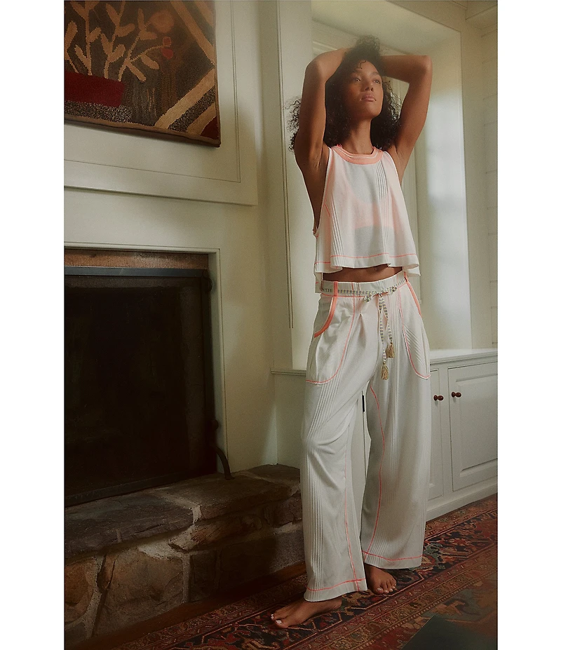 Free People Weekender Sleeveless Scoop Neck Knit Lounge Set