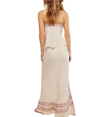 Free People Wish You Were Satin Cami & Slip Set