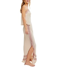 Free People Wish You Were Satin Cami & Slip Set