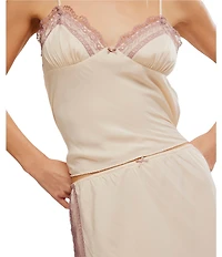 Free People Wish You Were Satin Cami & Slip Set
