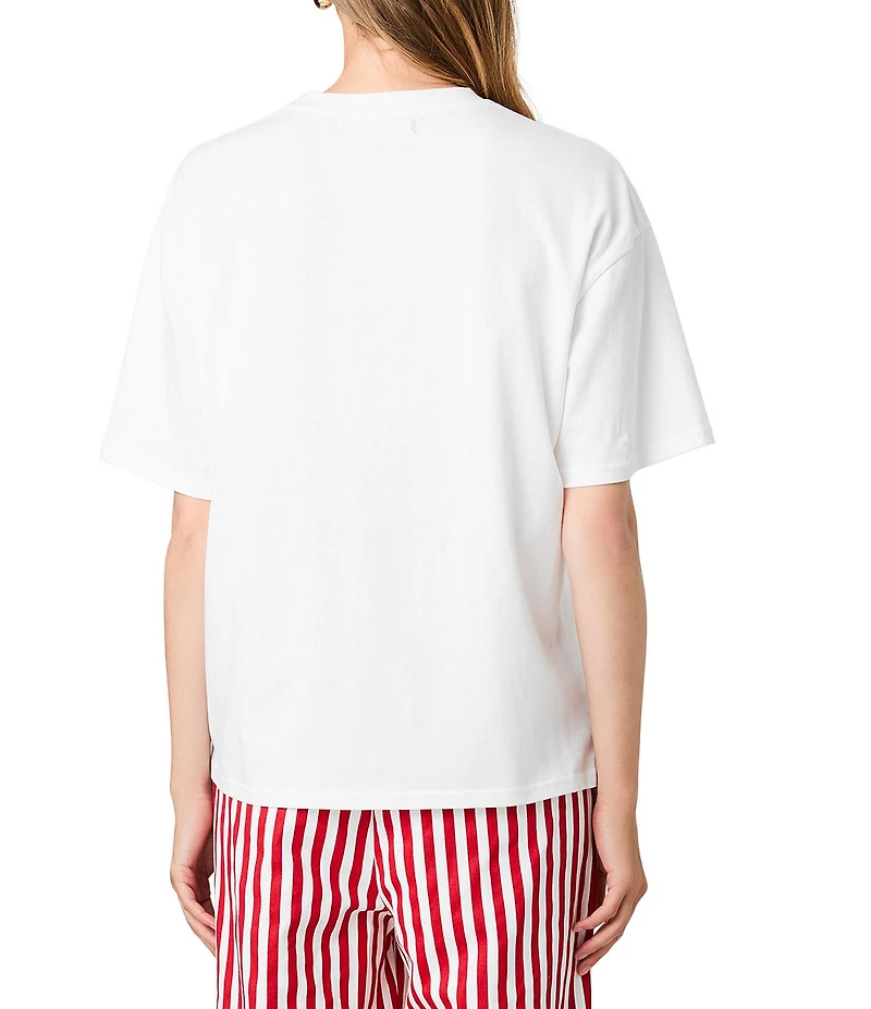 French Connection 30s Cotton Jersey La Tomate Round Neck Short Sleeve Oversized Tee