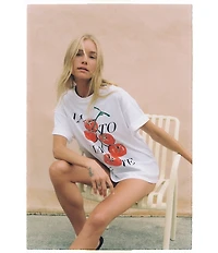 French Connection 30s Cotton Jersey La Tomate Round Neck Short Sleeve Oversized Tee