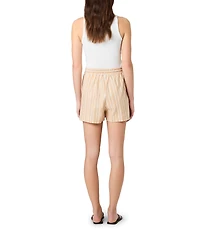 French Connection Aspen Linen Sandlot Stripe Drawstring High-Rise Short