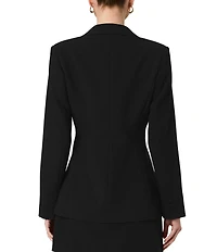 French Connection Azra Twill Cinched V-Neck Long Sleeve Blazer Jacket