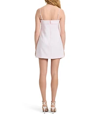 French Connection Azra Twill Foldover Strappy Sleeveless Mini Shift Dress
