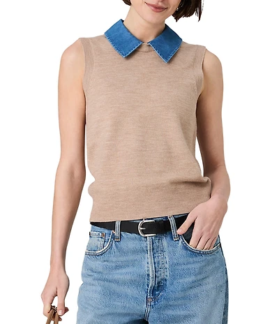 French Connection Babysoft Collared Sleeveless Vest Top