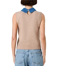 French Connection Babysoft Collared Sleeveless Vest Top