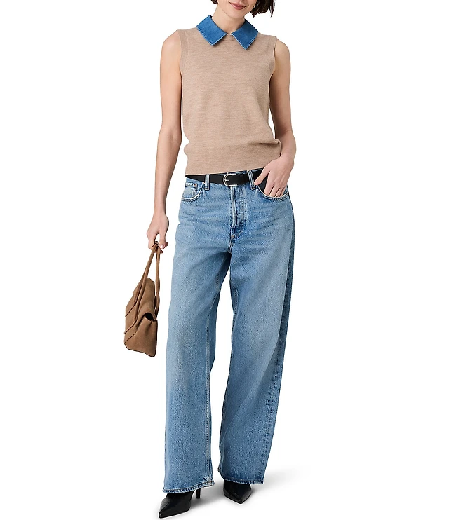 French Connection Babysoft Collared Sleeveless Vest Top
