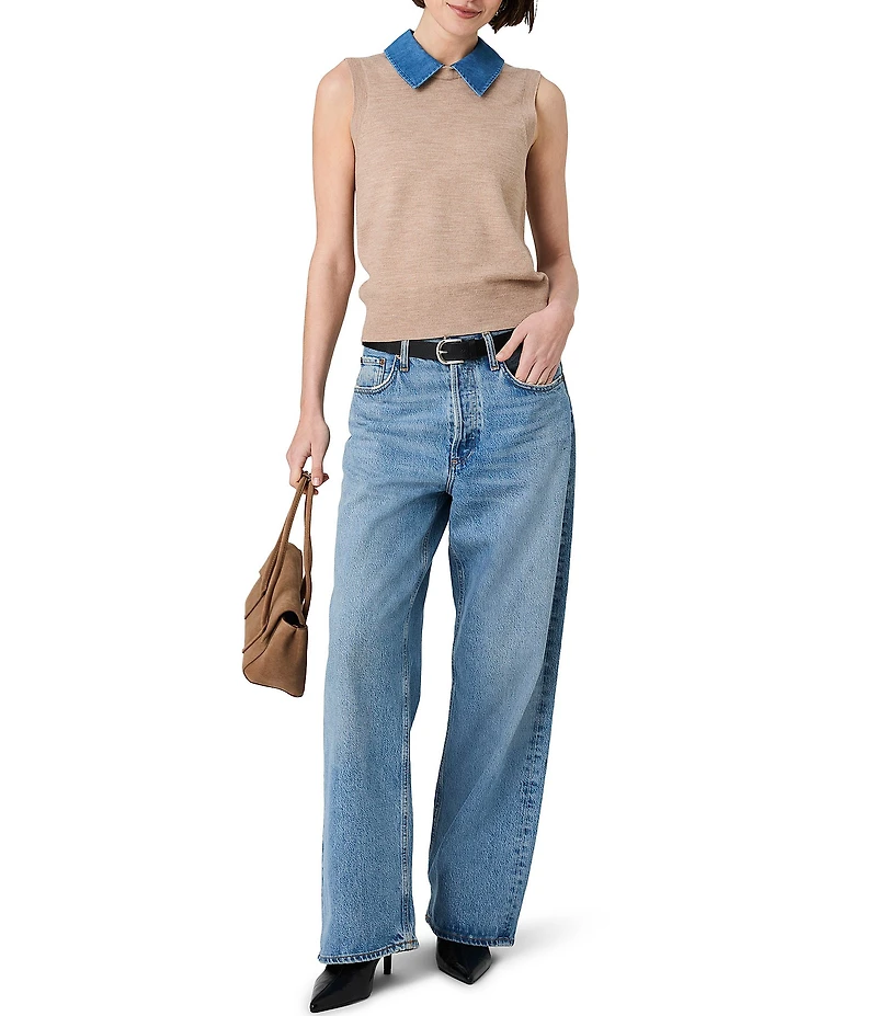 French Connection Babysoft Collared Sleeveless Vest Top