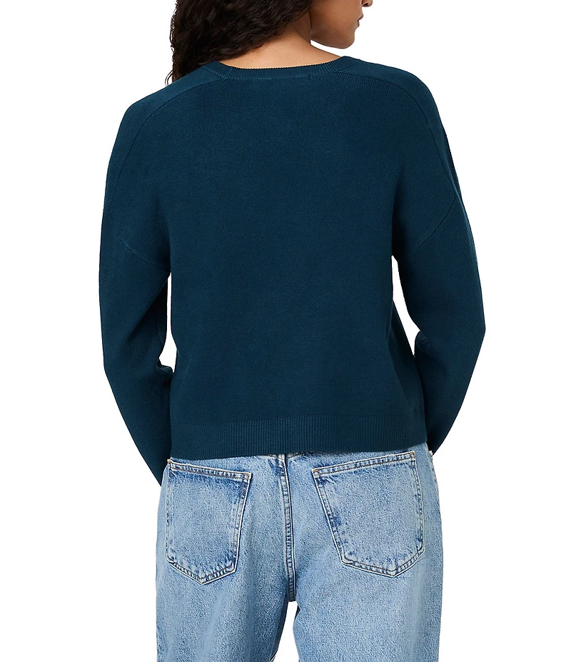 French Connection Babysoft Oversized Crew Neck Long Sleeve Pullover Top