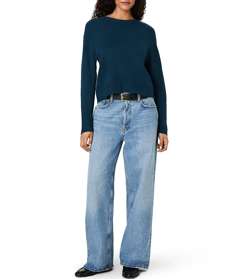 French Connection Babysoft Oversized Crew Neck Long Sleeve Pullover Top
