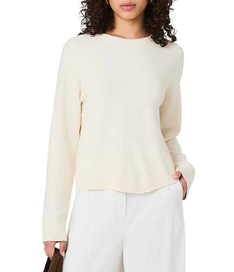 French Connection Babysoft Oversized Crew Neck Long Sleeve Pullover Top