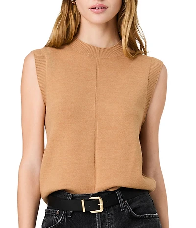 French Connection Babysoft Vertical Tick Crew Neck Sleeveless Top