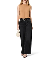 French Connection Babysoft Vertical Tick Crew Neck Sleeveless Top