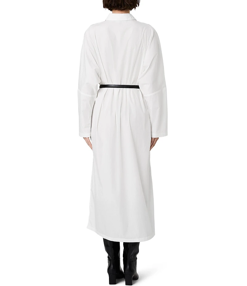 French Connection Cambria Cotton Collared Long Sleeve Maxi Shirt Dress