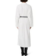 French Connection Cambria Cotton Collared Long Sleeve Maxi Shirt Dress