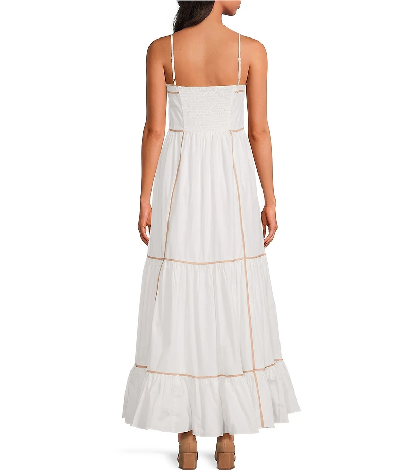 French Connection Cambria Square Neckline Sleeveless Maxi Dress