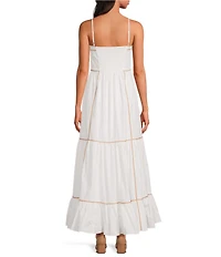 French Connection Cambria Square Neckline Sleeveless Maxi Dress