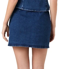 French Connection Delancey Denim Coordinating A-Line Mini Skirt