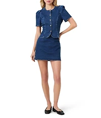 French Connection Delancey Denim Coordinating A-Line Mini Skirt