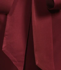 French Connection Ennis Satin Mock Neck Sleeveless Bow Satin Midi Dress