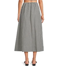 French Connection Gingham Elastic Bubble Ruched Midi Coordinating Skirt