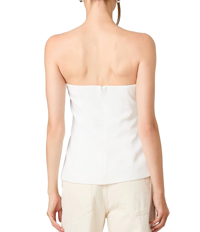 French Connection Harry Suiting Strapless Sweetheart Neck Tailored Top